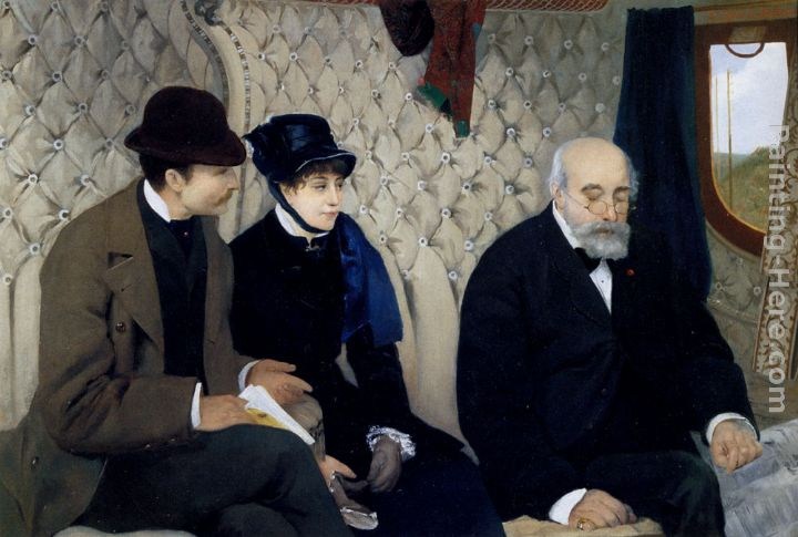 Pierre Carrier-Belleuse Le Depart En Voyage De Noces